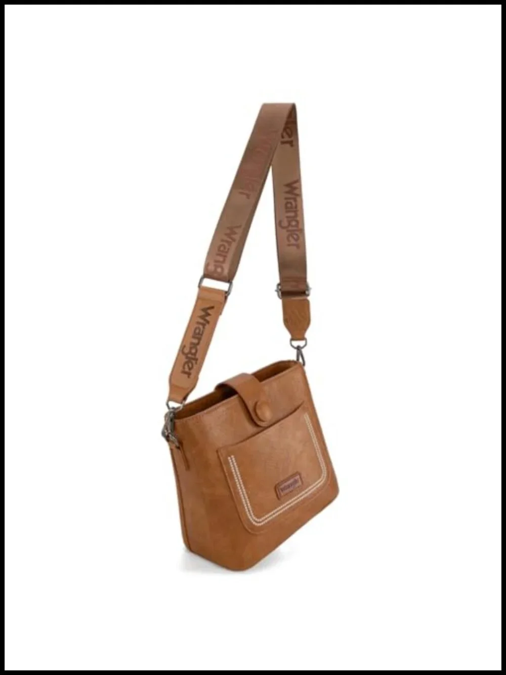 Faux Leather Crossbody Bag with Detachable Strap, Small Shoulder Purse for Women